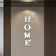 Autocollants muraux miroir, autocollant miroir adhésif, autocollant miroir amovible 3D, lettres autocollant mural miroir bricolage maison, pour salon