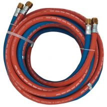 Autogengasschlauch Länge 20 m Innen-Ø 6 / 9 mm Wandstärke 5 / 3,5 mm blau / rot