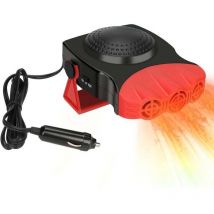 Autoheizung, 150 w, 12 v, Zigarettenanzünderbuchse, tragbarer 2-in-1-Heizlüfter, Heizen/Kühlen, Wärmen, Scheibenheizung (rot)