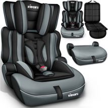 Seggiolino auto, cresce con il bambino, sedile, universale, approvato con la normativa ece R44 / 04, 9-36 kg (1-12 anni), gruppo 1+2+3 (Nero /