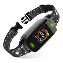 Aiperq - Automatic Anti Bark Dog Collar, Intelligent Anti-Bark Control, 3 Modes Static Shock/Vibration/Sound, 5 Sensitivity Levels, Waterproof and