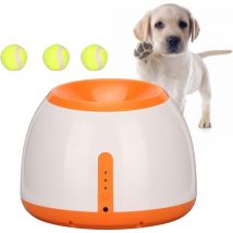 Longziming - Automatic Dog Ball Launcher, 3 Standard Size Tennis Balls Pet Flexible Ball Launcher for Interactive Dog Toys