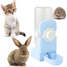 Versaillesfr - Automatic water dispenser for small animals and small hanging drinker for rabbits, guinea pigs, ferrets, guinea pigs, blue