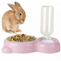 Automatic Stainless Steel Rabbit Water Dispenser Removable Bowl Anti-Spill Water Dispenser for Small Animals Rabbit Squirrel Chinchilla