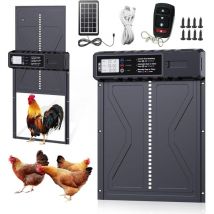 Automatische Solar-hühnerstalltür, Batterie Mit Wasserdichtem, Programmierbarem Lcd-display, Automatische Aluminium-hühnerstalltür Mit Timer, 