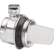 Atusa – Automatischer Ablassstopfen 1" mit Schwimmer für Aluminiumheizkörper – vernickeltes Messing – Rechtsgewinde/Linksgewinde
