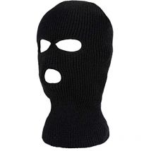 Automne et hiver couleur unie thermique trois trous masque tricoté ski équitation sports de plein air thermique chapeaux chapeau