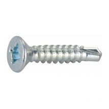 Vis tôle Rifix Autoperceuse - Tête fraisée - Acier zingué - 3,5 x 19 mm - Boîte de 1000