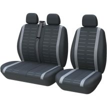 Jusch - Autositzbezug, universell passend für die meisten LKWs, Vans, Busse, Vordersitz 1 + 2 (3-Sitzer). Universal-Sitzbezüge, kompletter Bezug aus