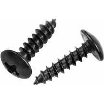 Autotaraudeuses Vis à Bois - Acier Au Carbone Vis Vis à Tête Cruciforme Tête Ronde Tête de Champignon Noir M440mm (100PCS)