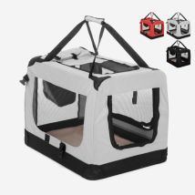 Hunde- Und Katzentransporter Mittelgroßer Faltbarer Stoff 68.5x48x50cm Oliver L - Grau