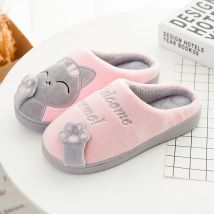 Rapanda - Autre accessoire pour évier,Pantoufles en fourrure pour femmes, pantoufles de chat porte-bonheur, chaudes d'hiver, pantoufles d'animaux de
