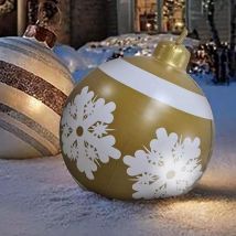 Galozzoit - Autre décoration pour Noël,Boule de Noël 60 cm, Boules de Noël Gonflables Boule de Noël d'extérieur en pvc, Boules de Noël personnalisées