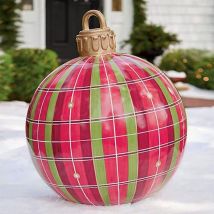 Galozzoit - Autre décoration pour Noël,Boule de Noël 60 cm, Boules de Noël Gonflables Boule de Noël d'extérieur en pvc, Boules de Noël personnalisées