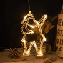 Autre décoration pour Noël,Décoration de Noël led Lumière Arbre de Noël Accessoires Boutique Verre Autocollant Scène Décoration Ambiance Fenêtre