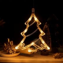 Autre décoration pour Noël,Décoration de Noël led Lumière Arbre de Noël Accessoires Boutique Verre Autocollant Scène Décoration Ambiance Fenêtre