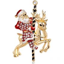 Autre décoration pour Noël,Joyeux Arbre de Noël Vacances Broches de Noël pour Femmes Hommes Broches Bijoux décorations de fête