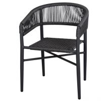 AUTRES Chaise en corde et métal avec un style Japandi - modèle 021 - gris