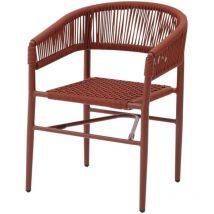 AUTRES Chaise en corde et métal avec un style Japandi - modèle 021 - terracotta