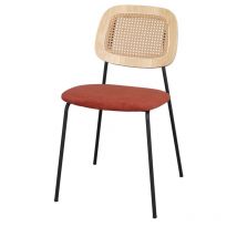 AUTRES Chaise tapissée avec un style Mid Century - modèle 009 - terracotta