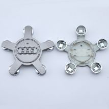 Autres pièce de rechange pour voiture Cache-moyeu 4f0601165 n logo de roue pour cache-moyeu Audi 135 mm - gris, lot de 4
