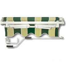 Sangiorgio - Auvent a' enrouleur bordeaux / cre'me 2x3 m fixation au plafond et au mur