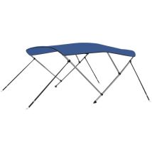 Auvent Bimini À 3 Arceaux Pour Bateau, Design Moderne, Bleu 183x180x137 Cm Oib9085e