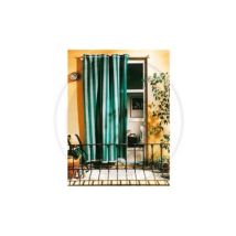 Auvent coton polyester 140x300h moustiquaire externe rayA bleu