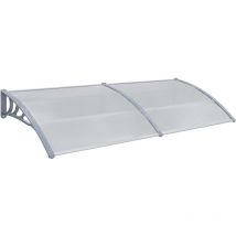 Auvent de porte Gris 240 x 100 cm pc
