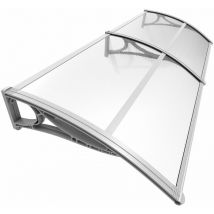 Vounot - Auvent de porte marquise 200x80 cm transparent en Polycarbonate anti uv