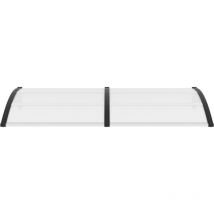 INLIFE Auvent de porte Noir 200 x 100 cm PC