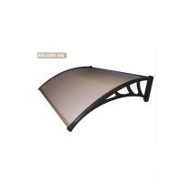 Sangiorgio - Abri pour extA rieur 80x100 cm Auvent modulaire pour portes et fenA tres en polycarbonate alvA olaire effet fum