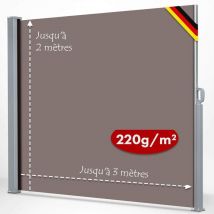 Auvent latéral extensible Paravent extérieur Brise Vue, Marron, 160 x 300 cm