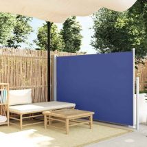 Auvent latéral rétractable 140 x 300 cm Bleu