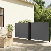 Auvent latéral rétractable anthracite 100x600 cm