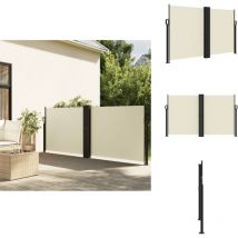 Vidaxl - Auvent latéral rétractable crème 140x1200 cm - Parasol - Écran D'intimité - Brise Vue - Voile D'ombrage - Auvent Retractable