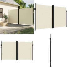 Vidaxl - Auvent latéral rétractable Crème 200x1200 cm - Parasol - Auvent Lateral - Écran D'intimité - Brise Vue - Jardin - Home & Living