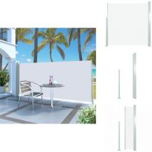Auvent latéral rétractable de patio 140x300 cm Crème - Parasol - Auvent De Terrasse - Écran Solaire - Protection Solaire - Intimité Terrasse
