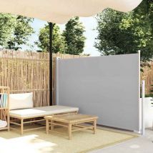 Auvent latéral rétractable 140 x 300 cm Gris