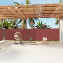 Auvent Latéral Rétractable Store Banne Auvent De Jardin Marron 180x1200 Cm 60178