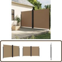 Vidaxl - Auvent latéral rétractable taupe 200x600 cm - Parasol - Écran D'intimité - Brise Vue - Voile D'ombrage - Auvent Retractable