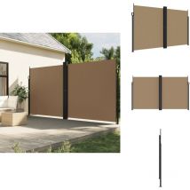 Vidaxl - Auvent latéral rétractable taupe 200x600 cm - Parasol - Écran D'intimité - Brise Vue - Voile D'ombrage - Auvent Retractable