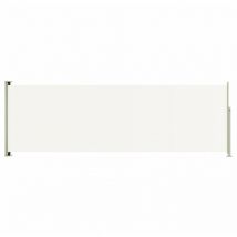 Auvent paravent store brise-vue latéral rétractable de patio jardin terrasse balcon protection visuelle écran 200 x 600 cm crème