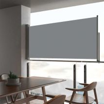 Auvent latéral rétractable de patio Store Banne Auvent de jardin 60x300 cm Gris 23898