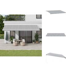 Auvent manuel rétractable anthracite et blanc 600x300 cm - Auvent Rétractable - Auvents Rétractables - Auvent - Store