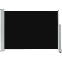Auvent paravent store brise-vue latéral rétractable de patio jardin terrasse balcon protection visuelle écran 80 x 300 cm noir