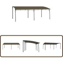 Auvent pare-soleil de jardin 6x3x2,55 m Taupe - Auvent De Jardin - Parasol De Jardin - Abri De Jardin - Auvent Pliable - Tente De Jardin