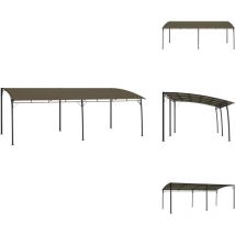 Auvent pare-soleil de jardin 6x3x2,55 m Taupe - Auvent De Jardin - Parasol De Jardin - Abri De Jardin - Auvent Pliable - Tente De Jardin