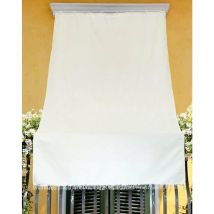 Rideau avec tombant en polyester 140x250 cm du balcon 140x250 cm Beige - Beige
