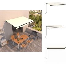 Vidaxl - Auvent rétractable automatique 450x350 cm Crème - Auvent Retractable - Auvent Exterieur - Parasol - Abri Solaire - Stores Exterieurs